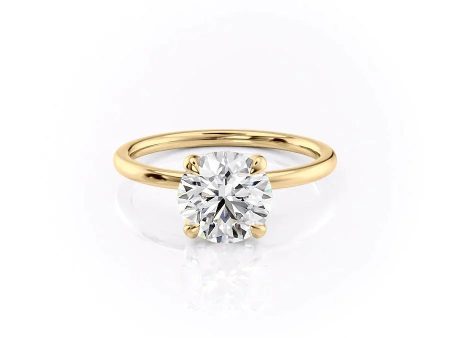 The Nelly Set With A 4.5 Carat Round Moissanite on Sale