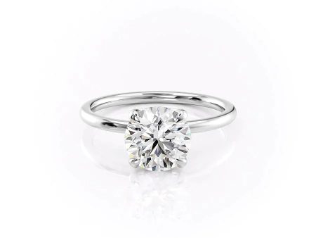 The Nelly Set With A 3.5 Carat Round Moissanite on Sale