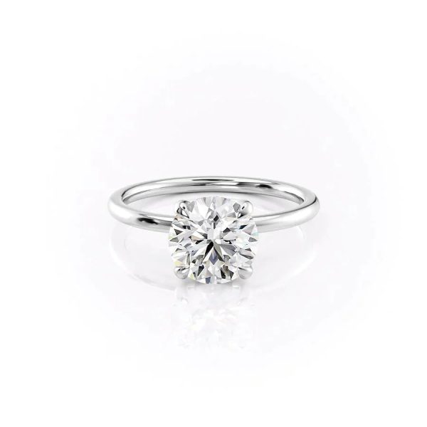 The Nelly Set With A 3.5 Carat Round Moissanite on Sale