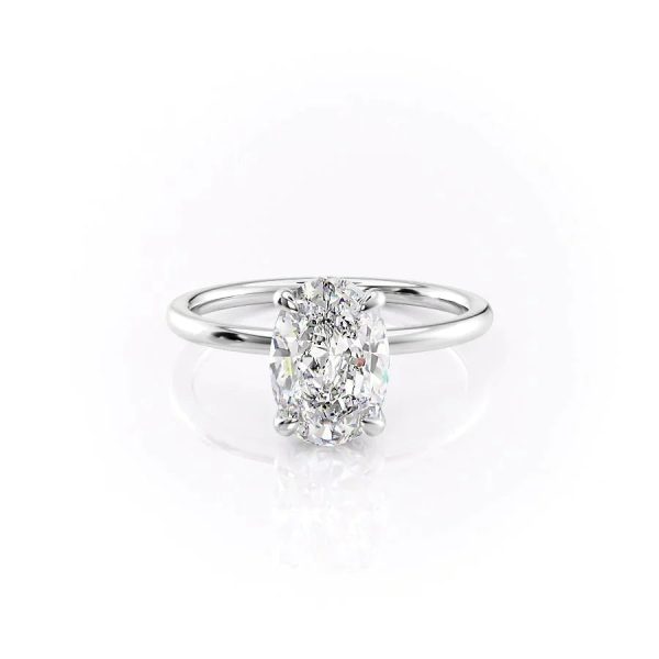 The Nelly Set With A 1.5 Carat Oval Moissanite Fashion