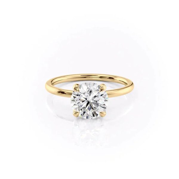 The Nelly Set With A 5 Carat Round Moissanite Online Sale