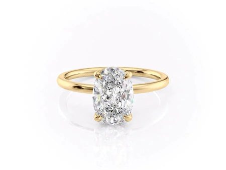 The Nelly Set With A 3.5 Carat Oval Moissanite Online Sale