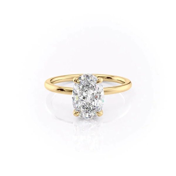 The Nelly Set With A 1 Carat Oval Moissanite Online Hot Sale