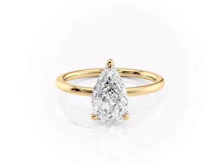 The Nelly Set With A 1 Carat Pear Moissanite Online now