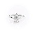 The Nelly Set With A 2.5 Carat Pear Moissanite For Sale