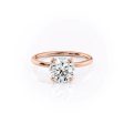 The Nelly Set With A 4 Carat Round Moissanite Cheap